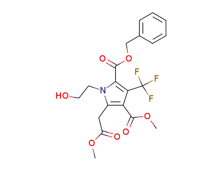 1H-Pyrrole-2,4-dicarboxylic acid,
1-(2-hydroxyethyl)-5-(2-methoxy-2-oxoethyl)-3-(trifluoromethyl)-,
4-methyl 2-(phenylmethyl) ester