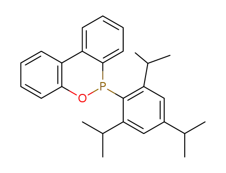 Molecular Structure of 843615-07-6 (10-(2,4,6-triisopropyl-phenyl)-10<i>H</i>-9-oxa-10-phospha-phenanthrene)