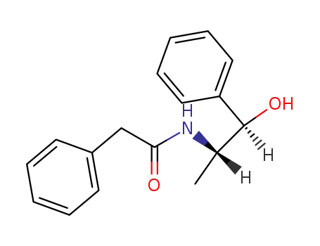 Molecular Structure of 477807-90-2 (Benzeneacetamide, N-[(1S,2R)-2-hydroxy-1-methyl-2-phenylethyl]-)