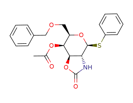 Acetic acid (3aR,4S,6R,7R,7aR)-6-benzyloxymethyl-2-oxo-4-phenylsulfanyl-hexahydro-pyrano[3,4-d]oxazol-7-yl ester