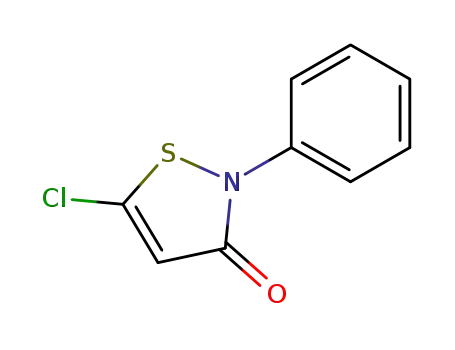 Molecular Structure of 33344-79-5 (3(2H)-Isothiazolone, 5-chloro-2-phenyl-)