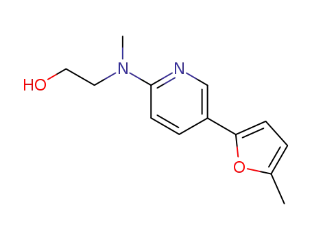Molecular Structure of 718639-13-5 (2-{methyl[5-(5-methylfuran-2-yl)pyridin-2-yl]amino}ethanol)