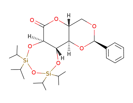 4,6-O-benzylidene-2,3-O-(3,5-diisopropyl-2,6-dimethyl-4-oxa-3,5-disilaheptane-3,5-diyl)-D-glucono-1,5-lactone
