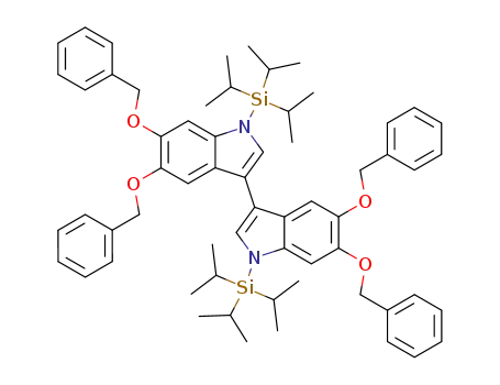 Molecular Structure of 696612-61-0 (5,5',6,6'-tetrabenzyloxy-N,N'-di(triisopropylsilyl)-3,3'-biindolyl)