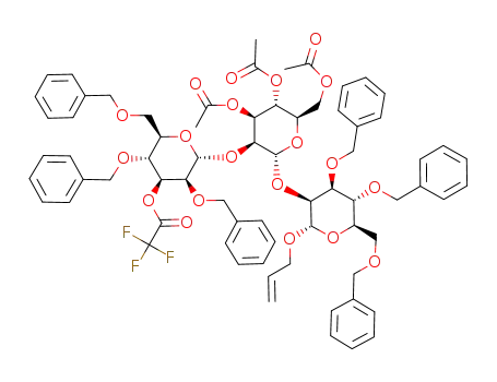 allyl 2,4,6-tri-O-benzyl-3-O-trifluoroacetyl-α-D-mannopyranosyl-(1->2)-3,4,6-tri-O-acetyl-α-D-mannopyranosyl-(1->2)-3,4,6-tri-O-benzyl-α-D-mannopyranoside