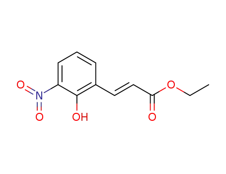 Molecular Structure of 86981-10-4 (ethyl trans-2-hydroxy-3-nitrocinnamate)