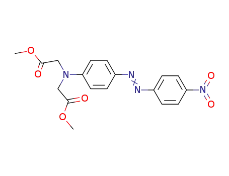 Molecular Structure of 88779-21-9 (Glycine, N-(2-methoxy-2-oxoethyl)-N-[4-[(4-nitrophenyl)azo]phenyl]-,
methyl ester)