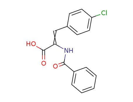 Molecular Structure of 40942-31-2 (2-benzamido-3-(p-chlorophenyl)propenoic acid)