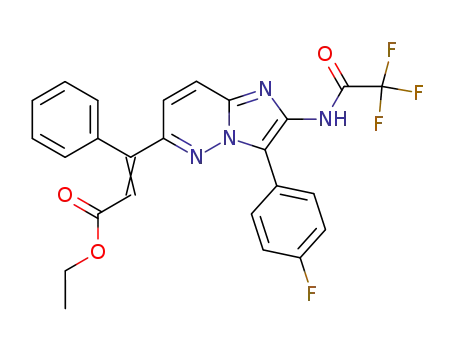 2-Propenoic acid,
3-[3-(4-fluorophenyl)-2-[(trifluoroacetyl)amino]imidazo[1,2-b]pyridazin-6-
yl]-3-phenyl-, ethyl ester