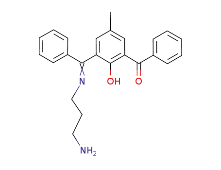 Molecular Structure of 1032650-77-3 (2-[N-(3-amonopropyl)benzimidoyl]-6-benzoyl-4-methylphenol)