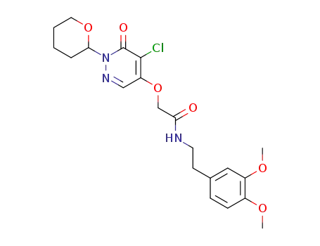 2-[5-chloro-6-oxo-1-(tetrahydro-pyran-2-yl)-1,6-dihydro-pyridazin-4-yloxy]-<i>N</i>-[2-(3,4-dimethoxy-phenyl)-ethyl]-acetamide