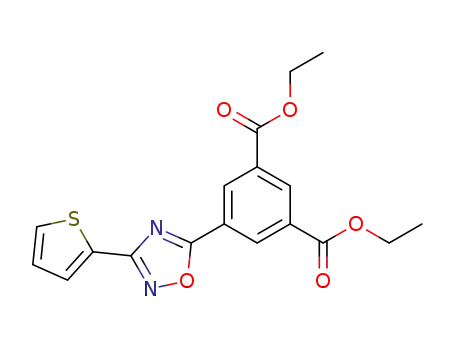 Molecular Structure of 823195-13-7 (1,3-Benzenedicarboxylic acid, 5-[3-(2-thienyl)-1,2,4-oxadiazol-5-yl]-,
diethyl ester)