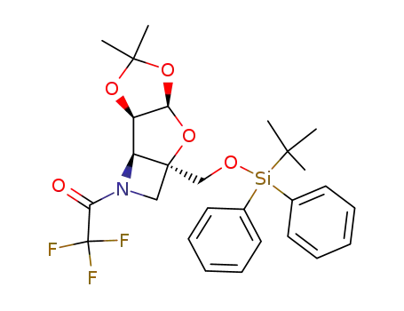 1-[(2aS,2bR,5aR,6aS)-6a-(tert-Butyl-diphenyl-silanyloxymethyl)-4,4-dimethyl-tetrahydro-3,5,6-trioxa-2-aza-cyclobuta[a]pentalen-2-yl]-2,2,2-trifluoro-ethanone