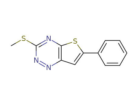 Thieno[2,3-e]-1,2,4-triazine,3-(methylthio)-6-phenyl- cas  69347-03-1