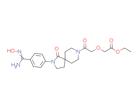 (2-{2-[4-(N-hydroxycarbamimidoyl)phenyl]-1-oxo-2,8-diazaspiro[4.5]dec-8-yl}-2-oxoethoxy)acetic acid ethyl ester