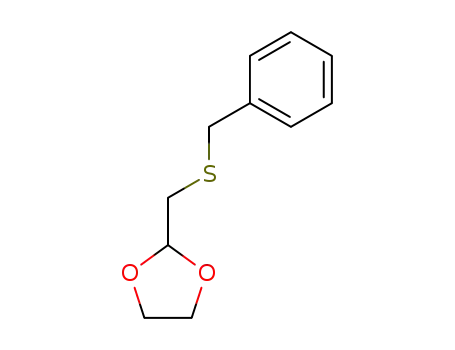 Molecular Structure of 639076-17-8 (1,3-Dioxolane, 2-[[(phenylmethyl)thio]methyl]-)