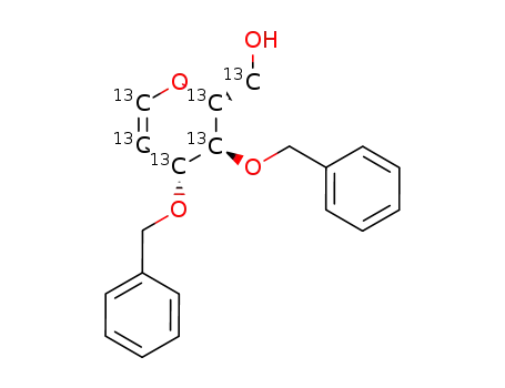 3,4-di-O-benzyl-[13C<sub>6</sub>]-D-arabino-hex-1-enitol