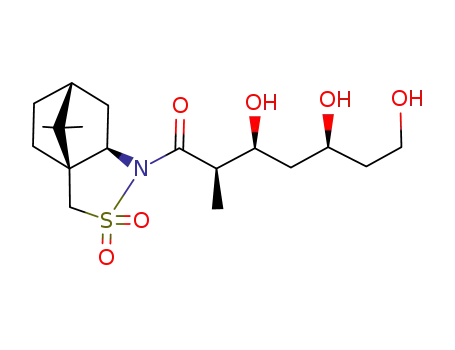 (2R,3S,5S)-1-((1S,5R,7R)-10,10-Dimethyl-3,3-dioxo-3λ<sup>6</sup>-thia-4-aza-tricyclo[5.2.1.0<sup>1,5</sup>]dec-4-yl)-3,5,7-trihydroxy-2-methyl-heptan-1-one