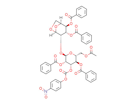Molecular Structure of 676342-69-1 (1,6-anhydro-2-O-{6-O-acetyl-2,4-di-O-benzoyl-3-O-[(p-nitrophenyl)formyl]-α-D-mannopyranosyl}-3,4-di-O-benzoyl-β-L-gulopyranoside)