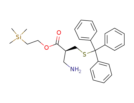 Propanoic acid, 2-(aminomethyl)-3-[(triphenylmethyl)thio]-,
2-(trimethylsilyl)ethyl ester, (2S)-