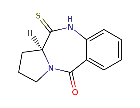 Molecular Structure of 188115-27-7 ((S)-11-thioxo-2,3,11,11a-tetrahydro-1H-benzo[e]-pyrrolo[1,2-a][1,4]diazepin-5(10H)-one)