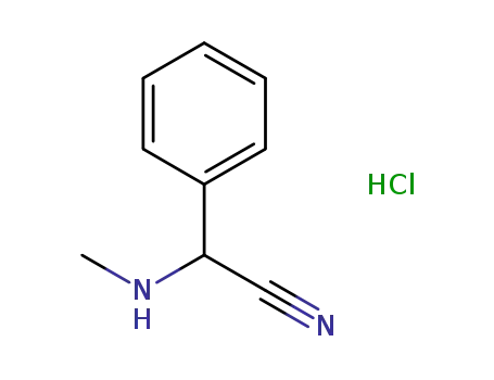 Molecular Structure of 5537-52-0 (Methylamino-phenyl-acetonitrile hydrochloride)