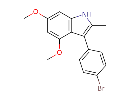 Molecular Structure of 845548-60-9 (1H-Indole, 3-(4-bromophenyl)-4,6-dimethoxy-2-methyl-)