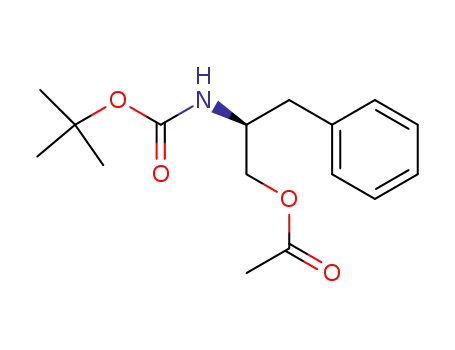 Molecular Structure of 121778-78-7 (Carbamic acid, [(1S)-1-[(acetyloxy)methyl]-2-phenylethyl]-,
1,1-dimethylethyl ester)