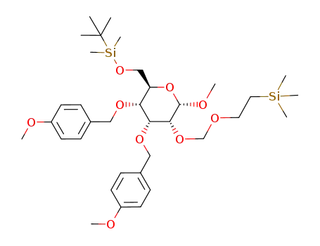 methyl 6-O-[(tert-butyl)dimethylsilyl]-3,4-bis-O-(4-methoxybenzyl)-2-O-{[2-(trimethylsilyl)ethoxy]methyl}-α-D-allopyranoside