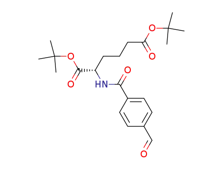 Molecular Structure of 581785-30-0 (Hexanedioic acid, 2-[(4-formylbenzoyl)amino]-, bis(1,1-dimethylethyl)
ester, (2S)-)