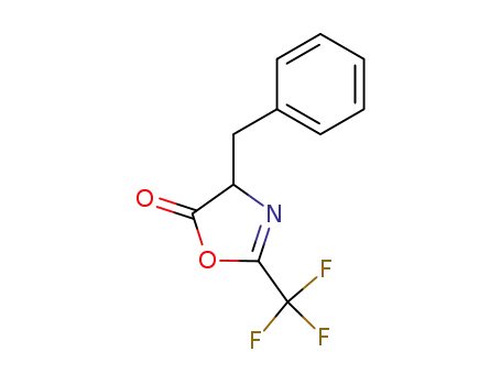 Molecular Structure of 3795-32-2 (4-benzyl-2-(trifluoromethyl)-1,3-oxazol-5(4H)-one)