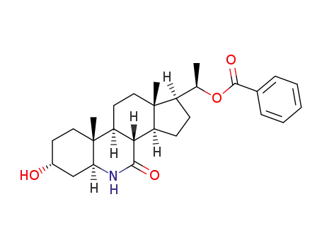 Molecular Structure of 849791-81-7 ((20R)-3α-hydroxy-6-aza-7-oxo-5α-pregnan-20-yl benzoate)