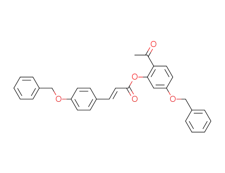 Molecular Structure of 652539-20-3 (2-Propenoic acid, 3-[4-(phenylmethoxy)phenyl]-,
2-acetyl-5-(phenylmethoxy)phenyl ester, (2E)-)