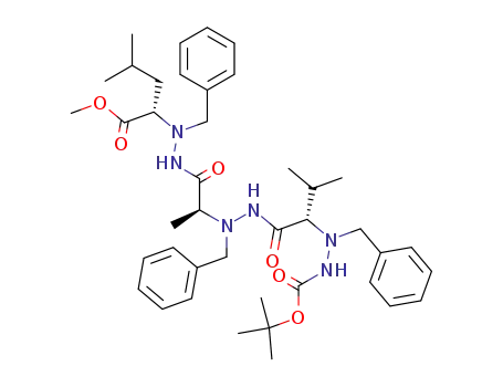 methyl (S)-2-(1-benzyl-2-{(S)-2-[1-benzyl-2-((S)-2-{1-benzyl-2-[(tert-butoxy)carbonyl]hydrazino}-3-methylbutanoyl)hydrazino]propanoyl}hydrazino)-4-methylpentanoate