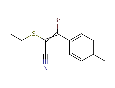 Molecular Structure of 648434-04-2 (2-Propenenitrile, 3-bromo-2-(ethylthio)-3-(4-methylphenyl)-)