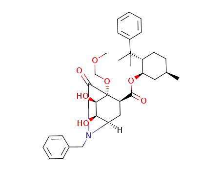 2-Azabicyclo[2.2.2]octane-5-carboxylic acid,
7,8-dihydroxy-4-(methoxymethoxy)-3-oxo-2-(phenylmethyl)-,
(1R,2S,5R)-5-methyl-2-(1-methyl-1-phenylethyl)cyclohexyl ester,
(1R,4R,5S,7R,8R)-