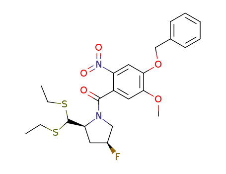 (2S)-N-(4-benzyloxy-5-methoxy-2-nitrobenzoyl)-4-fluoropyrrolidine-2-carboxaldehyde diethyl thioacetal