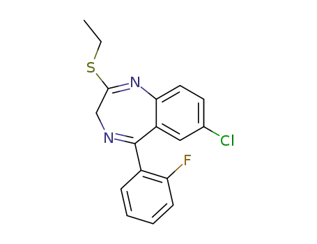 3H-1,4-Benzodiazepine, 7-chloro-2-(ethylthio)-5-(2-fluorophenyl)-