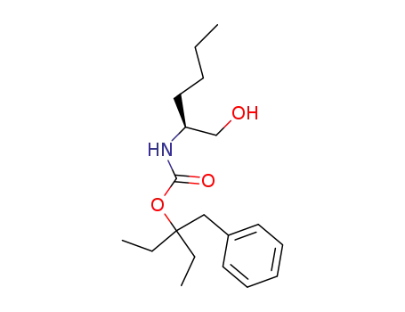 Molecular Structure of 736143-95-6 (Carbamic acid, [(1S)-1-(hydroxymethyl)pentyl]-,
1-ethyl-1-(phenylmethyl)propyl ester)