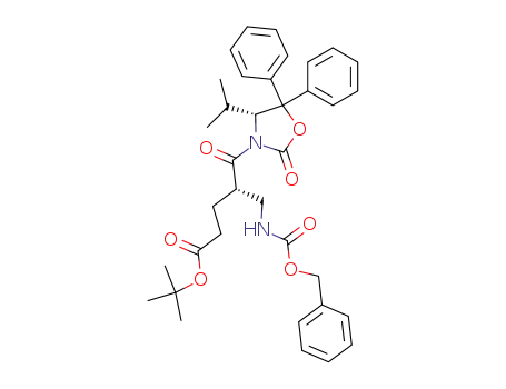 tert-butyl (S)-4-({[(benzyloxy)carbonyl]amino}methyl)-5-[(R)-4-(1-methylethyl)-2-oxo-5,5-diphenyloxazolidin-3-yl]-4-oxopentanoate