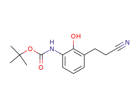 [3-(2-cyano-ethyl)-2-hydroxy-phenyl]-carbamic acid <i>tert</i>-butyl ester