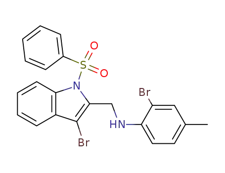 N-[3-bromo-1-phenylsulfonylindol-2-ylmethyl]-2'-bromo-4'-methylaniline