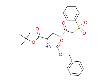 tert-butyl (2S)-2-[(benzyloxycarbonyl)amino]-5-oxo-6-(phenylsulfonyl)hexanoate