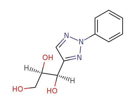 Molecular Structure of 15476-33-2 (1,2,3-Propanetriol,1-(2-phenyl-2H-1,2,3-triazol-4-yl)-, (1R,2R)-)