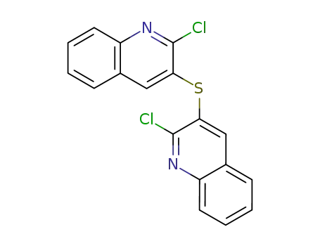 Molecular Structure of 68844-43-9 (Quinoline, 3,3'-thiobis[2-chloro-)