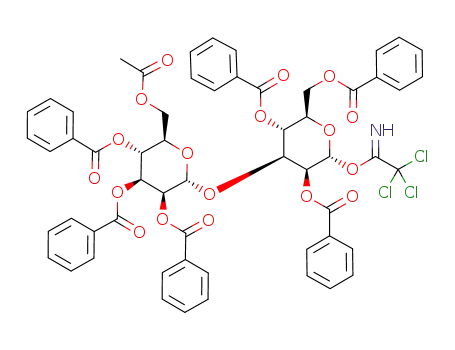 6-O-acetyl-2,3,4-tri-O-benzoyl-α-D-mannopyranosyl-(1->3)-2,4,6-tri-O-benzoyl-α-D-mannopyranosyl trichloroacetamidate