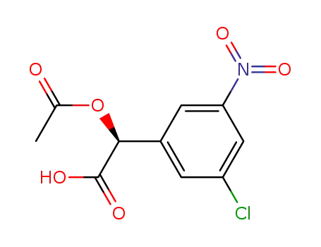 Molecular Structure of 602301-54-2 ((S)-Acetoxy-(3-chloro-5-nitro-phenyl)-acetic acid)