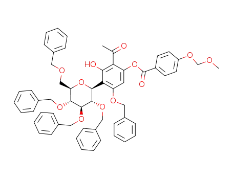 4-benzyloxy-2-hydroxy-6-(4-methoxymethoxybenzoyloxy)-3-(2,3,4,6-tetra-O-benzyl-β-D-glucopyranosyl)acetophenone