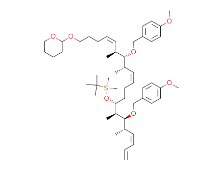tert-Butyl-[(4Z,9Z)-(1R,6S,7S,8S)-7-(4-methoxy-benzyloxy)-1-[(Z)-(1R,2S,3S)-2-(4-methoxy-benzyloxy)-1,3-dimethyl-hepta-4,6-dienyl]-6,8-dimethyl-13-(tetrahydro-pyran-2-yloxy)-trideca-4,9-dienyloxy]-dimethyl-silane