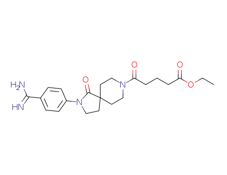 5-[2-(4-carbamimidoylphenyl)-1-oxo-2,8-diazaspiro[4.5]dec-8-yl]-5-oxopentanoic acid ethyl ester